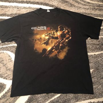 Anvil Youth Boys Black Short Sleeve Gears Of War 2 Promo Graphic T-Shirt  Size L