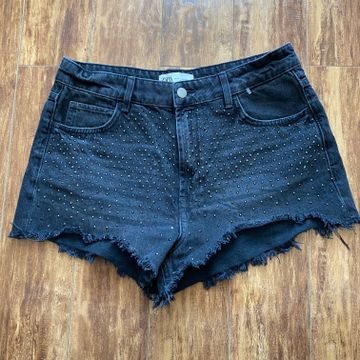 Zara  - Shorts en jean (Noir)