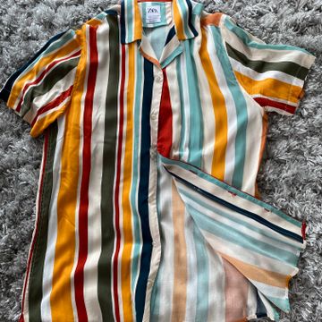 ZARA - Chemises à rayures (Jaune, Rouge, Beige)