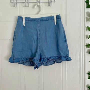 Zara - Shorts taille haute (Denim)