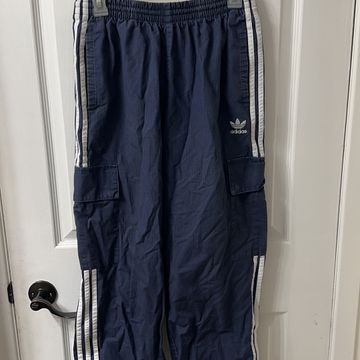 Adidas  - Pantalons à jambes larges (Blanc, Bleu)