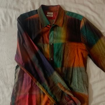 paul smith - Chemises à motifs (Vert, Orange, Mauve)