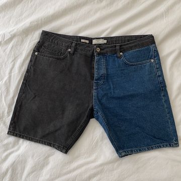 TOPMAN - shorts en jean (Bleu, Denim)
