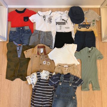 Carter’s, Zara, babyGap, Georges, PL baby, Puma, Calvin Klein, Le Chat Botté, Minioli - Clothing bundles (White, Blue, Beige)