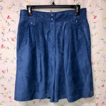 DANIER - Shorts en cuir (Bleu)