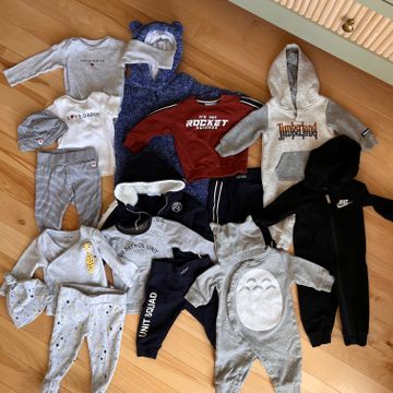 Nike, petit lem, Timberland, H&M, minioli,  Diskje, NHL - Clothing bundles (White, Blue, Grey)