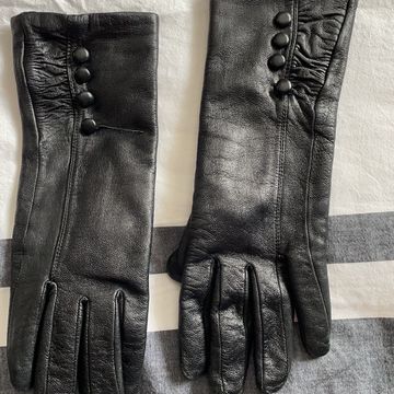 Italian leather  - Gloves & Mittens (Black)
