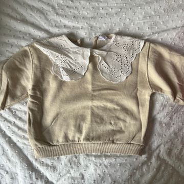Zara - Sweatshirts & Hoodies (White, Beige)