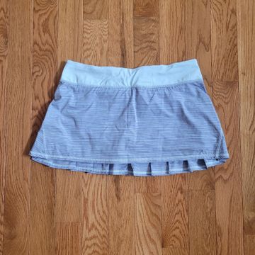 Lululemon Pace Setter Skirt striped blue white 6