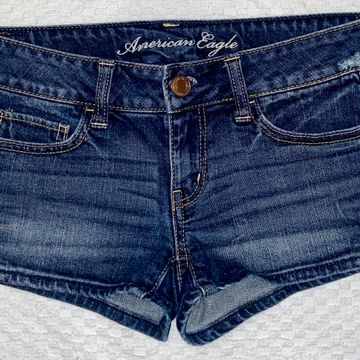 American eagle outfitters  - Shorts taille basse (Bleu)