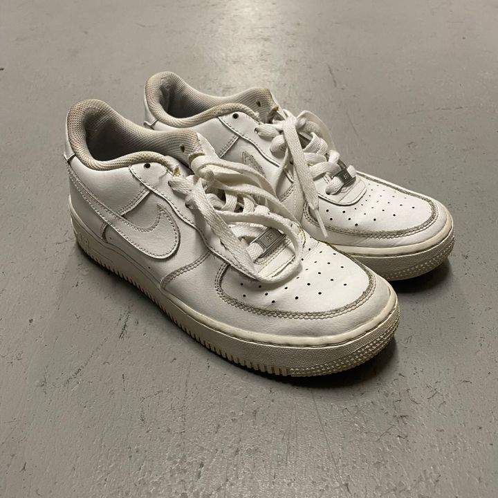 White reflective Air Force 1 Sage w/ baby pink tick and back - Vinted