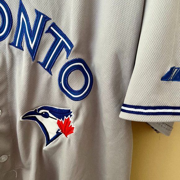 Majestic Athletic MLB Toronto Blue Jays Grey Cool Base Jersey