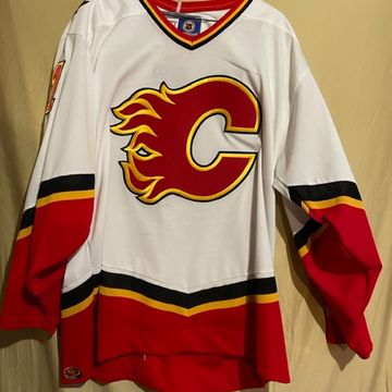 Ccm Shirts & Tops | Calgary Flames Jersey - Size Youth Large | Color: Black/Red | Size: Lb | Pm-45377007's Closet