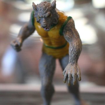 Marvel Manwolf Man-Wolf Spider-man X-men mini figure toy on stand - Action figures (Yellow, Grey)
