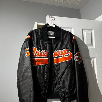 Starter Satin Black and Orange Cincinnati Bengals Jacket - Jackets Masters