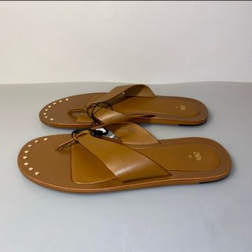 Zara - Sandales plates (Marron)