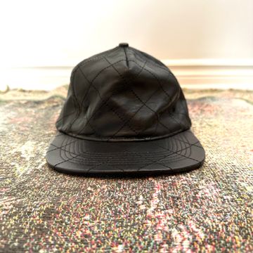 Leather Hat Cap Men's Genuine Leather Baseball Hats & Caps Men S-pring Real  Leather Caps (Color : Black with line)