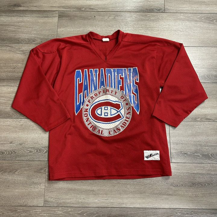 Montreal Canadiens Vintage 90s Ravens Hockey Jersey Made in 