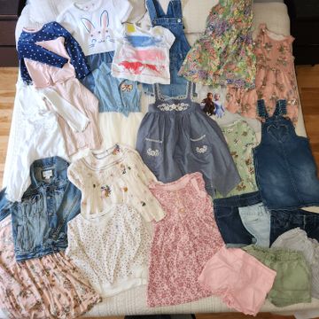 Ralph Lauren, Zara, H&M, Tommy, Carters - Clothing bundles (White, Blue, Lilac, Pink)
