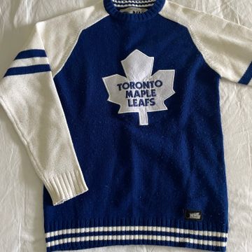 Toronto Maple Leafs Ilanco Cardigan Sweater Zip up Acrylic 