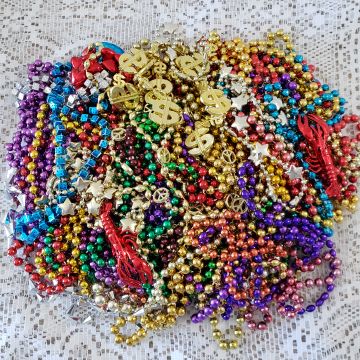 Mardi Gras Beads - Necklaces & pendants (Blue, Green, Gold)