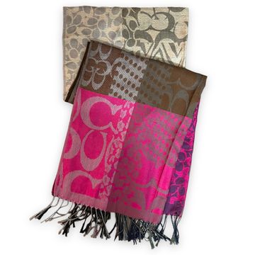 Coach - Large scarves & shawls (Brown, Pink, Beige)