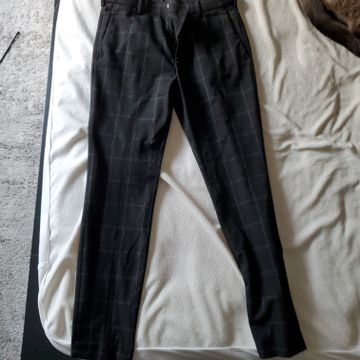 H&M - Straight-leg pants (White, Black)