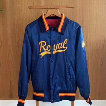 Urban Outfitters Vintage Starter Kansas City Royals Varsity Jacket in Blue  for Men