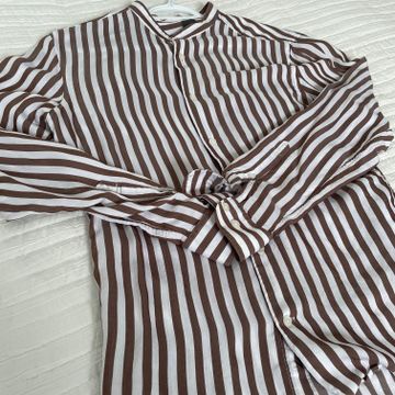 H&M - Striped shirts (White, Brown)