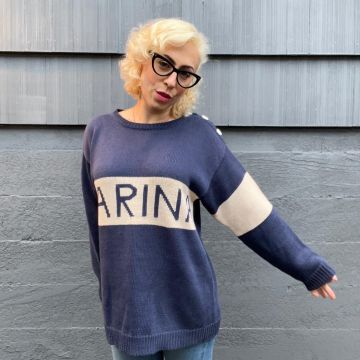 Adrienne Vittadini  - Knitted sweaters (White, Blue)