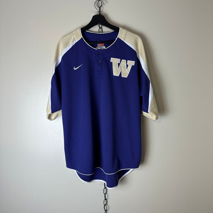 00's Nike Washington Huskies Baseball Style Jersey Size 