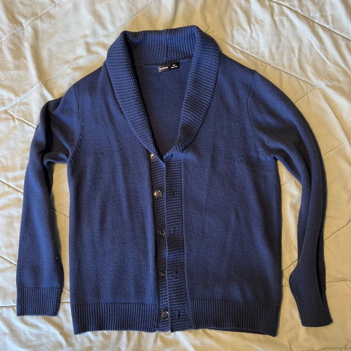 Navy button up on sale cardigan