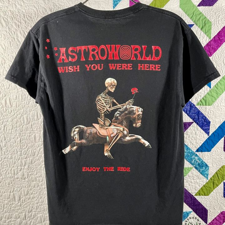 Travis Scott Concert Shirt Astroworld 2018 Wish You Were Here Tour Tee  Shirt M