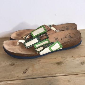 Think! - Flat sandals (Green, Beige)
