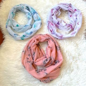 MyStyle - Large scarves & shawls (White, Blue, Pink)