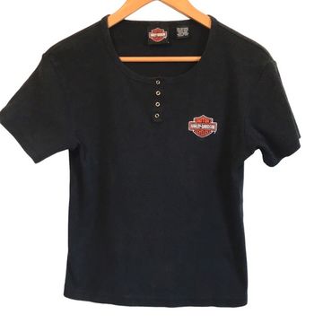 Harley-Davidson - T-shirts (Black, Orange)