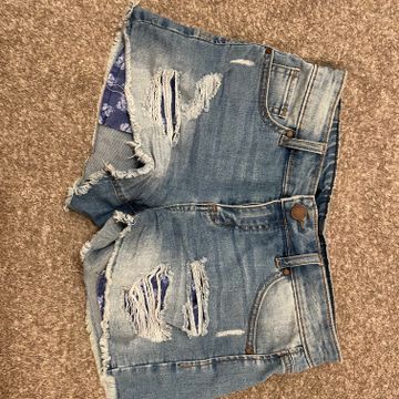 Inconnu - Shorts en jean (Bleu)
