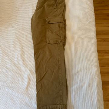 Zara - Cargo pants (Brown, Beige)