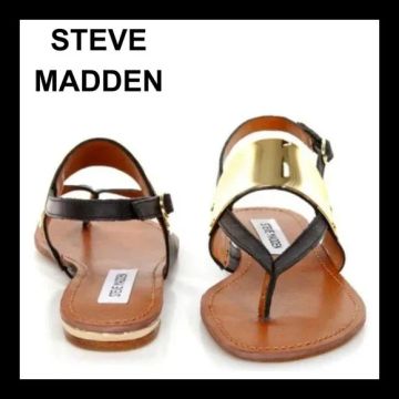 Steve Madden - Flat sandals (Black, Gold)