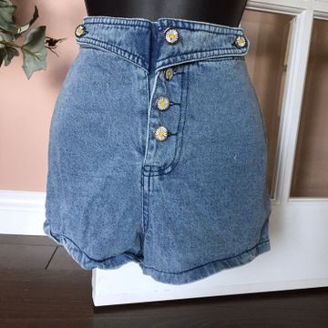 Vintage  - Shorts en jean (Blanc, Jaune, Denim)