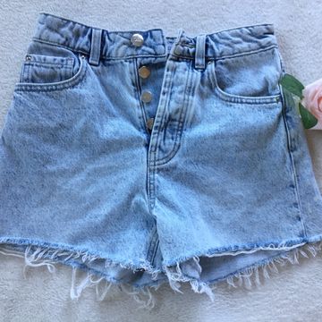 Zara - Shorts en jean (Bleu, Denim)