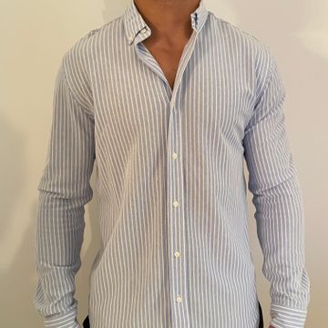 Zara - Chemises à rayures (Blanc, Bleu)