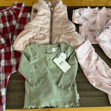 H&M, Zara, Next, Petit Lem - Matching sets (White, Pink, Beige)