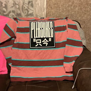 Pleasures clearance striped shirt