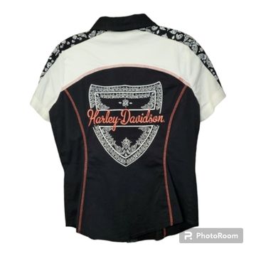 Harley Davidson - Blouses maches courtes (Blanc, Noir, Rouge)