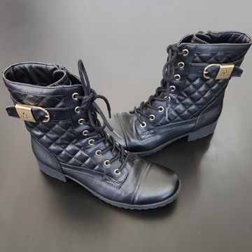 G by Guess - Combat & Moto boots (Black, Gold)