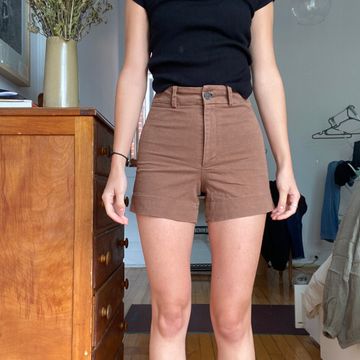 Frank and Oak  - High-waisted shorts (Brown)