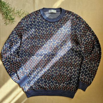 90s Vintage knit sweater pullover women, men/ multi color sweater