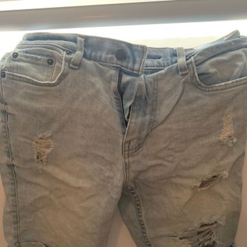 Hollister - Jean shorts (White, Denim)