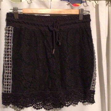 Inconnue - Shorts en dentelle (Noir)